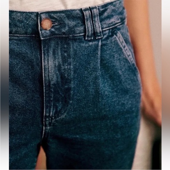 Sezane Manu Trousers Denim Blue EU 34 US Size 2 - Picture 6 of 11